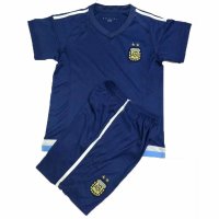 夏季透气薄款阿根廷儿童球衣 15-16阿根廷国家队客场短袖短裤儿童足球服套装 梅西迪马里亚球迷版