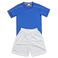 意大利童装球衣 15-16意大利主场儿童短袖短裤足球服套装青少年队服夏装小孩T恤套装球迷版 蓝色