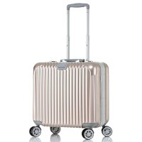 时尚男女简单电脑商务拉杆箱18寸铝框箱行李箱PC登机箱旅行箱