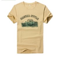 夏季圆领套头休闲青年运动T恤 男宽松 纯棉水洗男式短袖T恤 男装