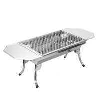 不锈钢户外烧烤炉 便携木炭野外折叠烧烤架子