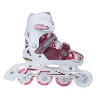户外体育用品运动轮滑鞋有轮子的鞋单排儿童溜冰鞋 PU直排轮旱冰鞋 轮滑鞋