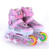 户外体育用品运动轮滑鞋有轮子的鞋儿童溜冰鞋前轮闪光四码可调轮滑鞋男童旱冰鞋