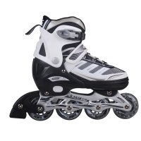 户外运动有轮子的鞋子四个轮子的鞋可调溜冰鞋成人儿童全套装直排轮滑鞋单排旱冰鞋