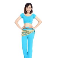 2016夏季修身性感透气女肚皮舞服装瑜伽练习服加大码表演出服套装