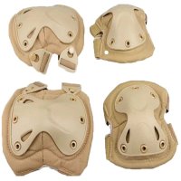 户外运动骑行运动装备男户外变形金刚2护具军迷CS装备战术美军护膝护肘套装骑行轮滑