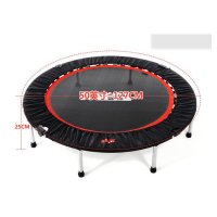 户外运动50英寸=1.27米 四折叠 蹦蹦床 跳跳床家用运动器材 儿童成人蹦床 黑红色 50英寸四折叠织带款