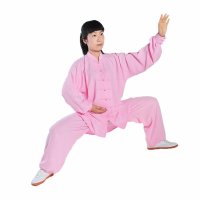 户外运动太极服棉加丝长袖男女透气宽松 练功服太极拳武术表演服装