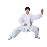 2016户外运动夏季弹力男女款透气宽松太极服 精工兰花刺绣图案