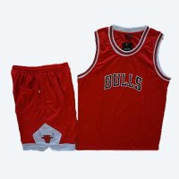 夏季419公牛短袖短裤小孩篮球服套装NBA大童装篮球服球迷版