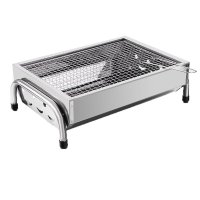 木炭烧烤炉不锈钢大号便捷烧烤架折叠烤肉箱户外烤肉家用烤机