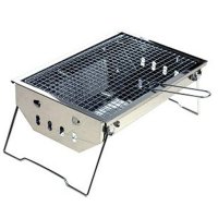 户外运动不锈钢烧烤炉 户外便携式炭烤炉 加厚可折叠烧烤架烧烤箱