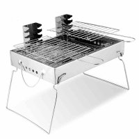 户外运动烧烤炉不锈钢户外烧烤架 便携木炭家用加厚折叠情侣烤炉