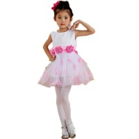 2016夏季童装儿童花朵韩版公主裙演出服幼儿女童纱表演蓬蓬裙