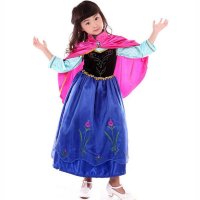 2016欧美风儿童蓬蓬裙服装冰雪奇缘安娜公主裙化装舞会表演裙cosplay角色扮
