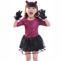 2016欧美风可爱印花儿童公主裙表演服化装舞会演出服蓬蓬裙