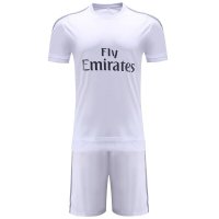 夏季透气短袖足球服套装皇马俱乐部运动服 球迷版队服 15赛季巴萨梅西10号球服 拜仁球衣训练服定制印号 巴萨主场条纹 L