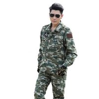 户外运动户外迷彩服套装夏装男野外战特种兵作训服女军装军训服 绿迷彩套装