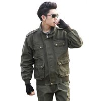 户外运动特种兵迷彩服套装男耐磨迷彩作训服作战服 军绿色套装