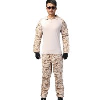 户外运动军迷彩服蛙服套装火凤凰沙漠数码军迷青蛙战术作训服迷彩服CS野外作战套装