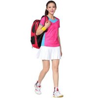 户外运动羽毛球服套装女款 透气速干运动球衣裤裙短袖套装女