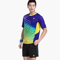 户外运动羽毛球服套装男女款夏 速干圆领短袖运动球衣