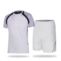 户外运动2016年春夏季足球服套装男女夏运动组队短袖白板大码透气足球衣训练服定制