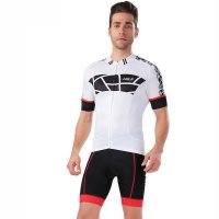 户外运动骑行装备洛克白色 男装短套装 细滑柔软舒适 排汗透气 骑行服 洛克白色短套 紧身衣套装