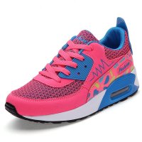 户外运动休闲女鞋 时尚运动耐磨低帮 网面透气气垫跑鞋