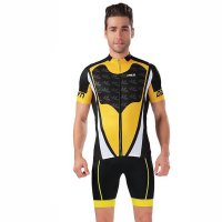 户外运动曙光黄色自行车单车户外骑行服上衣 耐磨速干 曙光黄色上衣