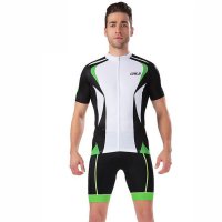 2016户外运动起航二代蓝骑行服背带套装 男春夏速干