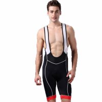 户外运动红边背带短裤 户外自行车机能骑行服 透气男夏 红边背带裤