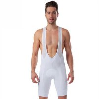 户外运动白色背带骑行短裤男 夏季自行车骑行裤 山地车骑行服