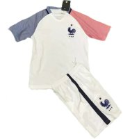 欧洲杯法国队球衣 儿童学生短袖足球训练服主客场俱乐部足球服10号本泽马7号里贝里足球服套装球迷版 透气排汗足球比赛服套装