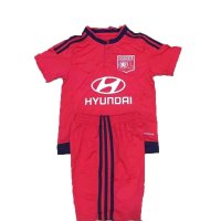里昂俱乐部球衣 15-16主客场球迷版儿童学生男女短袖足球服套装 足球比赛训练服套装