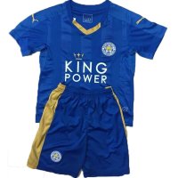 莱斯特城俱乐部球衣15-16主客场短袖足球服套装男 9号瓦尔迪客场队儿童学生短袖短款足球服