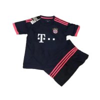 拜仁俱乐部球衣15-16拜仁主场短袖白色拜仁第二客场黑色25号穆勒球迷版儿童学生足球服套装