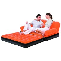 户外运动多功能五合一彩色植绒充气沙发床188*152*648