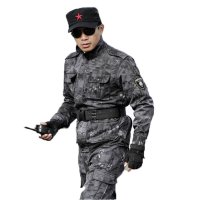 户外运动户外军迷服饰迷彩服套装男黑色作训服特种兵野外作战套装耐磨工作服