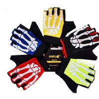 户外运动骑行手套半指/全指触屏手套越野摩托车山地自行车手套骷髅春夏