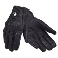 户外运动摩托车骑车手套真羊皮触摸屏机车赛车透气骑行 男四季透气有孔