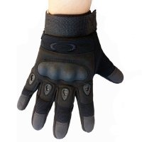 户外运动黑鹰全指手套超纤 男女户外运动长指骑行战术手套