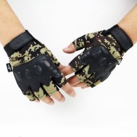 户外运动黑鹰战术男女半指手套 户外运动骑行军迷作战开车海豹手套