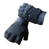 户外运动黑鹰战术半指手套男女 军迷健身半截登山 作战手套