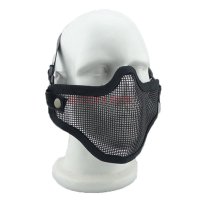 欧伦萨 半脸骷髅面具CF战术铁网护嘴钢丝网防护面罩CS护脸面具