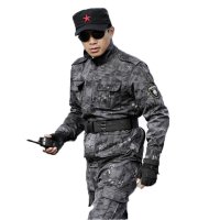欧伦萨 户外运动户外军迷服饰迷彩服套装男黑色作训服特种兵套装耐磨工作服W3TS3