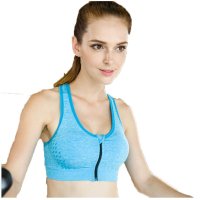 欧伦萨 户外运动瑜伽服无钢圈文胸运动文胸健身罩杯聚拢拉链跑步防震运动内衣