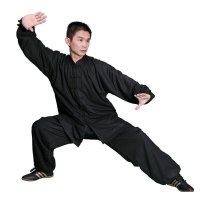 欧伦萨 运动户外武术搏击太极拳武术练功表演装柏龄棉麻锦太极服秋冬加厚晨练服保暖