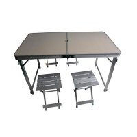 欧伦萨 运动户外便携桌椅床一桌四凳折叠野餐展业桌野餐广告桌便携式露营桌便携休闲手提桌