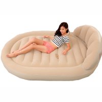 欧伦萨 户外运动椭圆形充气床垫 靠背充气床 气垫床 尺寸215*152*60